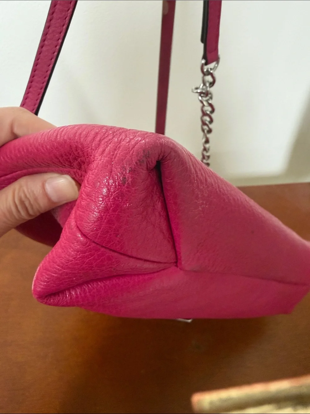 Michael Kors Women’s Pebbled Leather Crossbody Bag - Fuchsia